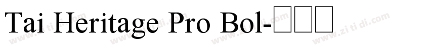 Tai Heritage Pro Bol字体转换